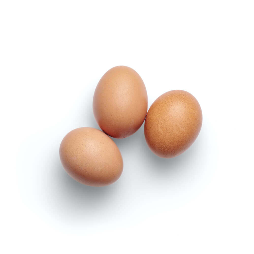 3 chicken eggs